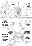 anthro blush bodily_fluids crying duo erection forced genitals male male/male penis rape tapering_penis tears text wings ricebunny bandai_namco digimon demidevimon digimon_(species) patamon absurd_res comic english_text hi_res monochrome