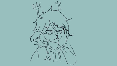 anthro antlers black_nails clothing colored_nails cute_fangs duo ear_markings ears_back ears_down eyeliner eyewear fangs femboy fluffy glasses hair hoodie horn lgbt_pride makeup male male/male nails pivoted_ears raccoon_tail teeth topwear wearing_glasses young young_adults young_anthro young_male sound_warning twinkslayer_(artist) ben_(twinkslayer) zane_(twinkslayer) bovid caprine cervine deer goat humanoid mammal sheep 16:9 animated animation_meme hi_res meme sketch sound webm widescreen