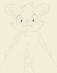 anthro balls blush embarrassed fur genitals hair looking_at_viewer male nude open_mouth penis simple_background small_penis solo teeth young young_anthro shodie chucky_(kaiden_girs) american_opossum mammal marsupial digital_media_(artwork) hi_res sketch