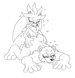 3_toes 5_fingers all_fours anal anal_penetration anthro arm_tuft ass_up bent_legs blush blush_lines bodily_fluids butt butt_grab cheek_tuft chest_tuft cum cum_in_ass cum_inside duo ear_blush ejaculation facial_tuft feet fingers from_behind_position fucked_silly fur genital_fluids hair hand_on_butt heart_symbol kneeling lidded_eyes long_hair lying male male/male muscular muscular_anthro muscular_male muscular_sub nude_male on_chest on_front orgasm penetration quills_(anatomy) sex shoulder_tuft size_difference small_dom_big_sub submissive sweat sweatdrop sweaty_sex tail tail_motion tailwag tender tenderness thrusting toes tongue tongue_out tremble_spikes tuft shenadical archie_comics sega sonic_the_hedgehog_(archie) sonic_the_hedgehog_(comics) sonic_the_hedgehog_(series) augustus_the_polar_bear silver_the_hedgehog bear eulipotyphlan hedgehog mammal polar_bear ursine 2025 hi_res