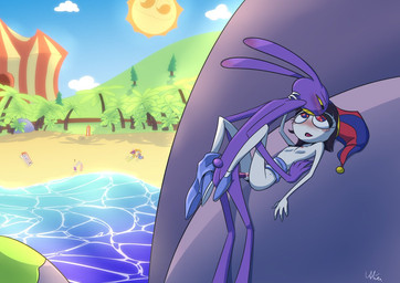 4_fingers animal_genitalia animal_penis anthro beach beach_towel blush breasts circus_tent clothing clothing_around_one_leg ear_blush female fingers genitals group half-closed_eyes lagomorph_penis lake larger_male looking_pleasured male male/female mask narrowed_eyes one-piece_swimsuit open_mouth palm_tree penetration penis plant rag_doll_(toy) sex size_difference skinny_female skinny_male slim small_breasts smaller_female stealth_sex swimming_trunks swimming_trunks_around_one_leg swimwear swimwear_around_one_leg swimwear_down tent towel tree vaginal vaginal_penetration voyeur screaming_alice glitch_productions the_amazing_digital_circus gangle_(tadc) jax_(tadc) kinger_(tadc) pomni_(tadc) ragatha_(tadc) sun_(tadc) zooble_(tadc) animate_inanimate digital_creature humanoid lagomorph leporid living_chess_piece living_mask living_sun living_toy mammal rabbit nonbinary_(lore)