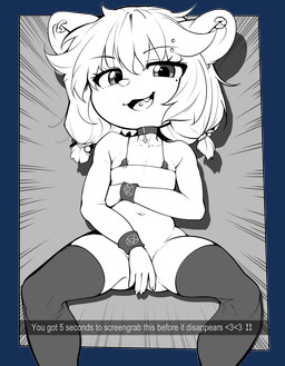 anthro areola areola_slip biped clothed clothing covering covering_crotch covering_self dialogue ear_piercing ear_ring eyebrow_piercing eyelashes facial_piercing female flat_chested hair legwear loli looking_at_viewer navel piercing pupils ring_piercing sitting smile solo text thick_thighs tongue tongue_piercing topwear young young_anthro young_female sicmop molly_(sicmop) bear mammal 2026 absurd_res alpha_channel english_text hi_res monochrome