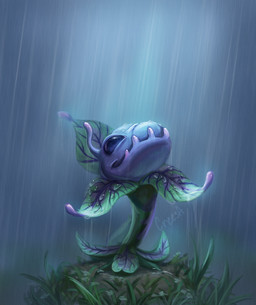 ambiguous_gender antennae_(anatomy) green_body looking_up plant purple_body raining smile solo wet creesa disney lilo_and_stitch sprout_(lilo_and_stitch) alien elemental_creature experiment_(lilo_and_stitch) flora_fauna 2022 absurd_res hi_res shaded soft_shading male_(lore)