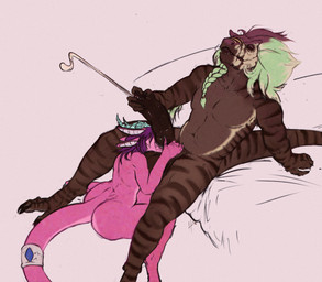 accessory ambiguous_fluids anthro anthro_on_anthro big_penis bite bodily_fluids braided_hair brown_body claws cum cumshot drooling duo ejaculation erection eyes_closed feet female foreskin furgonomics genital_fluids genitals green_hair hair hand_on_penis humanoid_genitalia humanoid_penis jewelry looking_pleasured male male/female male_anthro mouth_on_penis multi_ear musclegut muscular nude nude_anthro open_mouth orgasm paws penis pink_body ring saliva short_hair sitting size_difference slightly_chubby slightly_chubby_male tail tail_accessory tail_jewelry tail_ring teeth toe_claws hierro_(artist) kinktober mythology averill_(zaarich) cera_(ceraferis) dinosaur dragon kobold mythological_creature mythological_scalie prehistoric_species reptile saurischian scalie theropod tyrannosauroid yutyrannus absurd_res hi_res