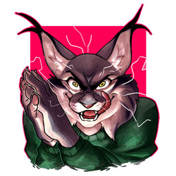 anthro clasped_hands clothing fur green_clothing green_sweater green_topwear grey_body grey_fur insane looking_at_viewer male malicious mischievous pawpads pointy_ears solo sweater topwear whiskers yellow_eyes chirenbo disney jujutsu_kaisen zootopia pawbert_lynxley canada_lynx felid feline lynx mammal 1:1 hi_res meme reaction_image redraw