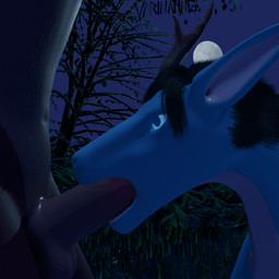 1_horn anthro balls blue_body duo fellatio female female_penetrated genitals glowing glowing_eyes hair horn humanoid_genitalia humanoid_penis long_ears male male/female male_penetrating male_penetrating_female moon night oral oral_penetration outside penetration penile penile_penetration penis penis_in_mouth sex short_hair teeth varinating mythology demon dragon hybrid kirin mythological_creature mythological_scalie scalie 1:1 3d_(artwork) 3d_animation animated animated_gif digital_media_(artwork) short_playtime