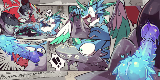 acisso anthro aroused clothing covering dildo disguise feral genitals goo_transformation ice latex male male/male mind_control paws penis possess possession sex_toy skinsuit slime suit tentacles tight_clothing transformation kurousagi_kemo mythology dragon goo_creature mythological_creature mythological_scalie scalie absurd_res comic hi_res