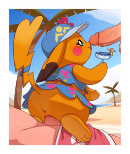 anus beach bedroom_eyes bestiality biped bottomless bottomless_female butt clothed clothing day detailed_background erection faceless_character faceless_human faceless_male female female_on_human feral feral_penetrated genitals group hat headgear headwear human_on_feral human_penetrating human_penetrating_feral humanoid_genitalia humanoid_penis interspecies larger_human larger_male male male/female male_on_feral narrowed_eyes open_mouth outside penetration penile penis pokephilia seductive sex size_difference smaller_female smaller_feral smaller_penetrated smile tail trio vaginal vaginal_penetration vulva yellow_body yellow_tail kekitopu nintendo pokemon pokemon_winds_and_waves ms._wavychu generation_1_pokemon human mammal pikachu pokemon_(species) 2026 absurd_res hi_res