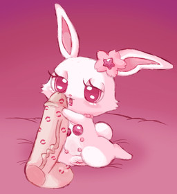 anthro big_penis body_worship chibi disembodied_penis duo eyelashes female feral fur genital_worship genitals half-closed_eyes humanoid_genitalia humanoid_penis lipstick_fetish lipstick_on_penis male male/female multi_nipple narrowed_eyes nipples penile penis penis_worship semi-anthro vulva white_body white_fur young young_anthro young_female clockstops3am conditional_dnp jewelpet sanrio sega sega_fave ruby_(jewelpet) human lagomorph leporid mammal rabbit hi_res pink_theme
