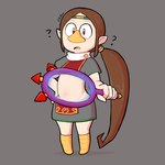 accident accidental_exposure anthro beak belly brown_hair clothing dress female hair magic_mirror midriff mirror red_eyes solo fupoo nintendo the_legend_of_zelda wind_waker medli animal_humanoid avian avian_humanoid humanoid rito rito_humanoid 1:1 2022
