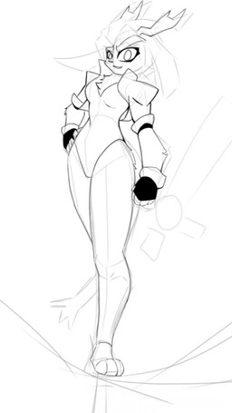 anthro clothed clothed_female clothing female female_anthro fully_clothed fully_clothed_female looking_at_viewer solo standing jouh pseudoregalia sybil_(pseudoregalia) bovid caprine felid goat lagomorph leporid mammal rabbit 9:16 animated hi_res short_playtime sketch sound video