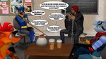 anthro beverage chain coffee coffee_table dialogue female group male meeting_room sly_cooper's_cane text mr-wolfapex warfaremachine_(modeler) activision crash_bandicoot_(series) crash_bandicoot_4:_it's_about_time garry's_mod infamous_(series) playstation ratchet_and_clank sly_cooper_(series) sony_corporation sony_interactive_entertainment sucker_punch_productions crash_bandicoot delsin_rowe rivet_(ratchet_and_clank) sly_cooper human humanoid mammal 16:9 3d_(artwork) absurd_res digital_media_(artwork) english_text hi_res widescreen