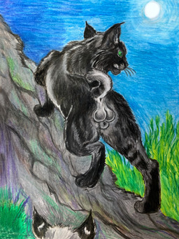 animal_genitalia anus balls black_body black_fur climbing feral fully_sheathed fur genitals green_eyes male outside rear_view sheath sun dragoness31 kade_(dragoness31) felid feline lynx mammal hi_res