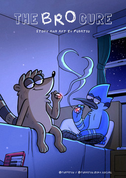 anthro bed blunt drugs duo furniture keyboard_instrument male marijuana musical_instrument musical_keyboard night on_bed sad smoking smoking_marijuana window fudatsu cartoon_network regular_show mordecai_(regular_show) rigby_(regular_show) avian bird blue_jay corvid jay_(bird) mammal new_world_jay oscine passerine procyonid raccoon 2026 cover cover_art cover_page hi_res