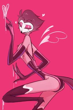 4_eyes anthro clothed clothing femboy looking_at_viewer male multi_eye pink_background seductive simple_background skinny smile solo rainwoodwood hellaverse helluva_boss stolas_(helluva_boss) avian bird demon owl 2024 2:3 absurd_res digital_media_(artwork) hi_res