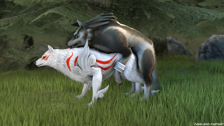 ambiguous_penetration balls breath digitigrade doggystyle duo ear_piercing ear_ring fangs female female_penetrated feral feral_on_feral feral_penetrated feral_penetrating feral_penetrating_feral forest from_behind_position fur fur_markings genitals grass grunting intraspecies male male/female male_penetrating male_penetrating_female markings mating_grip mounting outside panting penetration penile penile_penetration piercing plant quadruped ring_piercing rock sex teeth thrusting tree fang-and-fantasy capcom clover_studio nintendo okami_(capcom) the_legend_of_zelda twilight_princess amaterasu_(okami) link_(wolf_form) canid canine canis deity mammal wolf 16:9 3d_(artwork) 3d_animation animated crossover digital_media_(artwork) hi_res high_framerate huge_filesize long_playtime sound source_filmmaker_(artwork) video widescreen