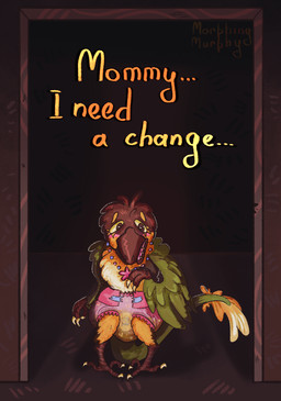 abdl anthro avian_feet beak beak_with_teeth blush bodily_fluids claws dark diaper embarrassed eyelashes feathers female fish_symbol genital_fluids jewelry long_tail necklace open_beak open_mouth pink_diaper sad solo starfish_(accessory) tail text unclean_diaper urine used_diaper wet_diaper wings morphing_murphy aquatic asterozoan dinosaur echinoderm feathered_dinosaur feathered_scalie prehistoric_species reptile scalie starfish absurd_res hi_res