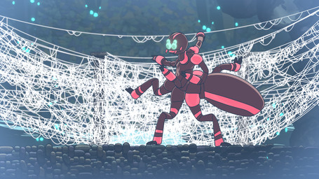 4_eyes 8_limbs ambiguous_gender arthropod_abdomen arthropod_webbing brown_body cave cavern glowing glowing_eyes green_eyes multi_eye multi_limb solo spider_web aquinas_audax arachnid arachnid_taur arthropod arthropod_taur mygalomorph spider spider_taur tarantula tarantula_taur taur 16:9 3d_(artwork) 4k absurd_res blender_(artwork) blender_eevee_(artwork) digital_media_(artwork) hi_res widescreen