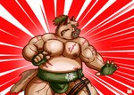 anthro armor asian_clothing belly clothing east_asian_clothing gauntlets gloves handwear japanese_clothing male mawashi muscular nipples overweight scar scars_all_over simple_background slightly_chubby slightly_chubby_anthro slightly_chubby_male solo sumo sumo_wrestler sumo_wrestling red_panda_mirr lifewonders tokyo_afterschool_summoners yasuyori_(tas) canid canine canis domestic_dog mammal digital_media_(artwork) hi_res