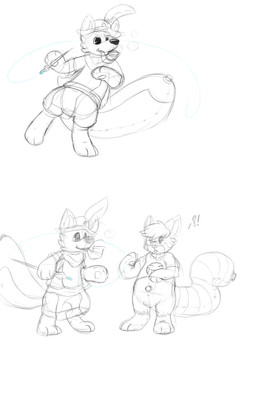 air_valve air_valve_navel anthro band_(marking) banded_tail bottomless bubble bubble_pipe clothed clothing duo featureless_crotch hat headgear headwear magic_user male markings pawpads pool_toy pooltoy_transformation simple_background tail tail_markings transformation wand white_background moofers-mufa ailurid canid canine fox mammal red_panda absurd_res black_and_white hi_res monochrome