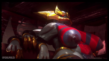 3_arms abs anthro anthrofied areola armband big_areola big_breasts bracelet breasts claws dialogue female finger_claws genitals gold_(metal) gold_jewelry golden_claws huge_breasts idle_animation jewelry looking_at_viewer multi_arm multi_limb muscular nipples painterly pokemorph red_eyes ribs ring_(jewelry) sitting solo striped_body stripes talking_to_another talking_to_viewer vulva conditional_dnp piskelpaxels nintendo pokemon altered_forme_giratina generation_4_pokemon giratina legendary_pokemon pokemon_(species) 16:9 3d_(artwork) 3d_animation animated digital_media_(artwork) hi_res high_framerate short_playtime sound video widescreen