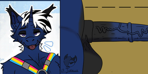 animal_genitalia animal_penis anthro balls big_balls big_penis bodily_fluids cum equine_genitalia equine_penis erection flared_penis fur genital_fluids genitals hair huge_balls huge_penis lgbt_pride looking_at_viewer male measuring measuring_penis nude pansexual_pride_colors penis pride_colors side_view simple_background smile solo tongue vein veiny_penis torielle69 shabaco equid equine horse mammal pony absurd_res digital_media_(artwork) hi_res signature