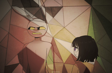 anthro black_eyeshadow black_hair duo eyebrows eyelashes eyeshadow female hair long_ears looking_aside looking_at_another makeup male nude nude_anthro nude_female nude_human nude_male teeth yellow_sclera yellow_teeth n0vanix glitch_productions gotye kimbra somebody_that_i_used_to_know the_amazing_digital_circus jax_(tadc) pomni_(tadc) human lagomorph leporid mammal rabbit 2025 digital_drawing_(artwork) digital_media_(artwork) english_description hi_res meme