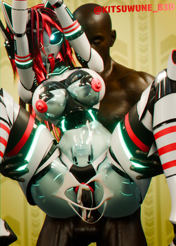 big_breasts big_penis bodily_fluids breasts cum cum_in_mouth cum_inside dark_body dark_skin duo ejaculation excessive_cum excessive_genital_fluids female filled_to_the_brim filled_with_cum filled_womb filling_up genital_fluids genitals glowing glowing_eyes latex latex_body latex_skin machine male male/female penis sex sexbot thick_thighs white_body white_skin kitsuwune_b3d the_backrooms velvet-01_(kitsuwuneb3d) human humanoid mammal robot robot_humanoid absurd_res hi_res