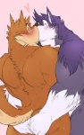 <3 ^_^ biceps big_muscles blush butt butt_grab caleb_(kokuhane) canine dog eyes_closed flexing fur gay husky kissing kokuhane male mammal muscles smile sweat tuft wolf wuffle
Rating: Explicit
Score: 6
User: cole-nyaa
Date: March 15, 2014