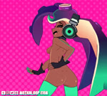 2019 2d_animation animal_humanoid animated breasts butt cephalopod cephalopod_humanoid clothing dancing dark_body dark_skin electronics female fingerless_gloves frame_by_frame gloves handwear headphones humanoid legwear loop marina_(splatoon) marine marine_humanoid markings moikaloop mole_(marking) mollusk mollusk_humanoid nintendo nipples no_sound nude octarian octoling open_mouth patreon pseudo_hair short_playtime smile solo splatoon tentacle_hair tentacles thigh_highs webm