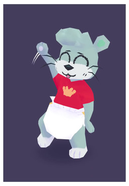 anthro clean_diaper clothed clothing diaper gesture looking_at_viewer male solo waving waving_at_viewer wearing_diaper goatedout mammal mustelid otter animated hi_res no_sound short_playtime webm