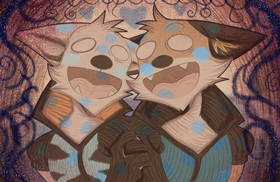 anthro blush clothed clothing detailed_background duo fangs hand_holding heart_symbol love male male/male open_mouth romantic romantic_couple smile smiling_at_another surrealism teeth tongue pinumontbalou epic_games fortnite fennix_(fortnite) volpez_(fortnite) arctic_fox canid canine canis fox mammal red_fox true_fox hi_res brother_(lore) brothers_(lore) incest_(lore) sibling_(lore)