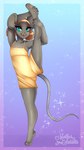 anthro big_ears clothed clothing female flexible fully_clothed green_eyes gymnastics hair one_leg_up raised_leg red_hair solo splits spread_legs spreading standing stretching vertical_splits young young_anthro young_female mothersatana jocelyn_(transmousky) mammal murid murine rodent wood_mouse absurd_res hi_res