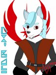 anthro jedi_crest male solo vanmordoc star_wars master_do'gal canid canine canis domestic_dog humanoid husky mammal nordic_sled_dog spitz 3:4 hi_res