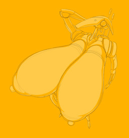 areola big_areola big_breasts big_nipples breasts female high-angle_view huge_breasts hyper hyper_breasts machine nipples not_furry simple_background solo standing yellow_background yellow_body nsfwoaf star_wars b1_battle_droid battle_droid humanoid robot robot_humanoid 2026 digital_drawing_(artwork) digital_media_(artwork) english_description full-length_portrait hi_res monochrome portrait