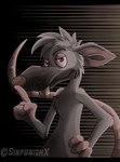 buckteeth feral fur gesture grey_body grey_fur hand_gesture hand_on_hip looking_at_viewer male pointing raised_tail rat_tail semi-anthro smile solo tail teeth sinpunishx disney the_brave_little_toaster ratso_(the_brave_little_toaster) mammal murid murine rat rodent