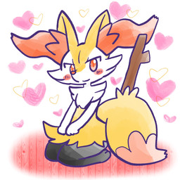 ambiguous_anthro ambiguous_gender anthro biped blush blush_stickers closed_smile dipstick_tail front_view hands_on_lap heart_symbol kneeling looking_at_viewer markings mouth_closed object_in_tail seiza simple_background sitting smile snout solo stick stick_in_tail tail tail_markings three-quarter_view annyui0611 nintendo pokemon braixen canid generation_6_pokemon mammal pokemon_(species) 1:1 2024 digital_drawing_(artwork) digital_media_(artwork) full-length_portrait hi_res japanese_description portrait translated_description