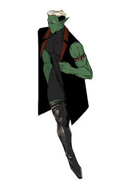 alternative_fashion armband boots clothed clothing footwear fully_clothed goth green_body green_skin humanoid_pointy_ears jacket legwear male muscular muscular_humanoid muscular_male not_furry pointy_ears shoes solo thigh_boots thigh_highs tight_clothing topwear undercut itskatieclearly drawfee_(copyright) drawtectives gyorik_rogdul humanoid orc 2:3 hi_res