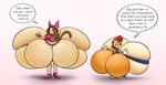 anthro big_breasts big_butt breasts butt cat_tail clothing duo female female/female huge_breasts huge_butt hyper hyper_breasts hyper_butt speech_bubble text loverk90 archie_comics sega sonic_the_hedgehog_(archie) sonic_the_hedgehog_(comics) sonic_the_hedgehog_(series) sally_acorn sara_(sonic) chipmunk ground_squirrel human mammal rodent sciurid english_text hi_res