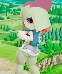 anal_beads animal_dildo animal_sex_toy backpack big_butt bottomwear breasts butt clothing denim denim_bottomwear denim_clothing denim_shorts dildo egg_vibrator equine_dildo female outside red_eyes sex_toy shorts small_breasts solo thick_thighs vibrator wide_hips tradelt nintendo pokemon generation_3_pokemon humanoid kirlia pokemon_(species) 3d_(artwork) digital_media_(artwork) hi_res
