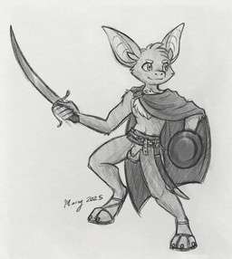 anthro balls bat_ears belt buckler chest_tuft cloak cloak_only clothing flaccid footwear foreskin fur genitals holding_melee_weapon holding_object holding_sword holding_weapon humanoid_genitalia humanoid_penis male melee_weapon mostly_nude mostly_nude_anthro mostly_nude_male penis sandals scabbard scimitar shield shoes simple_background solo standing sword tuft weapon snowy18 turo_of_akesh bat desert_long-eared_bat mammal wingless_bat hi_res monochrome traditional_media_(artwork)