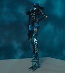 ambiguous_gender armor black_body blue_eyes glowing glowing_eyes high_heeled_feet machine multicolored_body not_furry silver_body solo two_tone_body failsafe272 bionicle creepypasta lego roodaka biomechanical humanoid robot robot_humanoid vortixx 3d_(artwork) blender_(artwork) digital_media_(artwork) hi_res