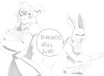 anthro book butt_slap clothed clothing duo eyes_closed female fully_clothed fur holding_book holding_object humor open_mouth open_smile slap smile spanking surprise psibunny beastars buenos_dias_mandy haru_(beastars) juno_(beastars) canid canine canis domestic_rabbit dwarf_rabbit lagomorph leporid mammal oryctolagus rabbit wolf 2020 hi_res meme monochrome