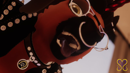 alternative_fashion ambiguous_gender anthro bedroom bedroom_eyes black_hair blinds brown_body brown_fur clothing collar day equix eyewear fangs fur glasses hair horn imminent_vore inside jacket leather looking_at_viewer looking_down low-angle_view macro mouth_shot narrowed_eyes open_mouth paws piercing punk seductive snout solo teasing teeth teeth_showing throat tongue tongue_out topwear vore window worm's-eye_view mythicalyeen mythology equid equine mammal mythological_creature mythological_equine unicorn 16:9 3d_(artwork) 4k absurd_res digital_media_(artwork) hi_res widescreen