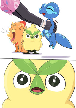 ambiguous_gender armwear beak betrayal clothing eyes_closed feral gloves group handwear looking_at_viewer open_beak open_mouth tongue tongue_out karaimori nintendo pokemon pokemon_winds_and_waves avian browt canid canine gecqua generation_10_pokemon human mammal pokemon_(species) pombon reptile scalie 2026 bust_portrait colored comic digital_drawing_(artwork) digital_media_(artwork) hi_res portrait sequence shaded