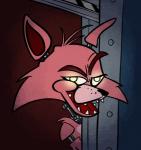 animatronic anthro canid canine cursed_image dark five_nights_at_freddy's fox foxy_(fnaf) glowing glowing_eyes hoodah humor looking_at_viewer machine male mammal meme metro-goldwyn-mayer parody reaction_image robot scottgames solo that_fucking_cat third-party_edit thomas_cat tom_and_jerry what why