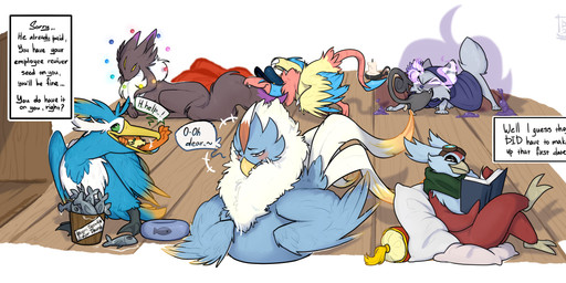 arc_(soggybuizel) avian_feet beak blue_body facial_markings feathered_crest feathered_wings feathers feet feral feral_pred feral_prey green_eyes group head_crest head_markings larger_pred male male_pred male_prey markings mask_(marking) membrane_(anatomy) oral_vore size_difference tail tail_feathers text toes vore webbed_feet white_markings wings yellow_markings chili_(artist) fakemon nintendo pokemon fan_character loto_(virulence) miles_(nonine) onyx_(owenvii) soggy_(soggybuizel) thunk_(gyro) wobbles_(vivace) alolan_form alolan_rattata aquatic archen avian buizel cramorant delibird eeveelution fish fossil_pokemon generation_2_pokemon generation_4_pokemon generation_5_pokemon generation_7_pokemon generation_8_pokemon generation_9_pokemon pokemon_(species) regional_form_(pokemon) rufflet sprigatito absurd_res english_text hi_res