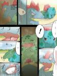 3:4 beach bodily_fluids bulbasaur chigiri comic digital_media_(artwork) duo english_text erection female female_penetrated feral feraligatr generation_1_pokemon generation_2_pokemon genitals hi_res ivysaur male male/female male_penetrating male_penetrating_female nintendo outside penetration penis pokemon pokemon_(species) seaside sex tears text