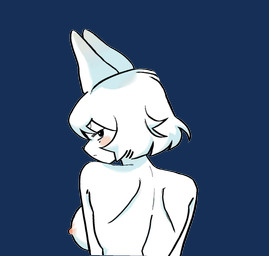 anthro blush bouncing bouncing_breasts breasts female fur looking_at_viewer looking_back looking_back_at_viewer nude simple_background solo text transparent_background white_body white_fur awoopsdev awoopsdevs vivian_(debts&pleasures) felid feline mammal serval 2025 2d_animation alpha_channel animated character_name hi_res motion_tweening no_sound short_playtime video