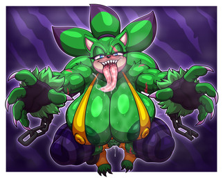 angry anthro areola bedroom_eyes big_areola big_breasts big_nipples blush bodily_fluids breasts claws clothed clothed_female clothing cuff_(restraint) dominant dominant_female drooling drooling_tongue excessive_fluids excessive_saliva exposed female genitals huge_areola huge_breasts hyper hyper_breasts jumping jumpsuit legwear long_tongue looking_at_viewer makeup mascara muscular muscular_female narrowed_eyes nipples one-piece_swimsuit pattern_clothing restraints saliva scar seductive shackles sharp_teeth skimpy skindentation sling_bikini solo stockings striped_clothing stripes sweat swimwear teeth thick_thighs threatening tongue torn_clothing twisted_bliss vulva wardrobe_malfunction wide_hips dhx2kartz sega sonic_the_hedgehog_(series) bliss_the_werehog fan_character eulipotyphlan hedgehog mammal werecreature wereeulipotyphlan werehog hi_res